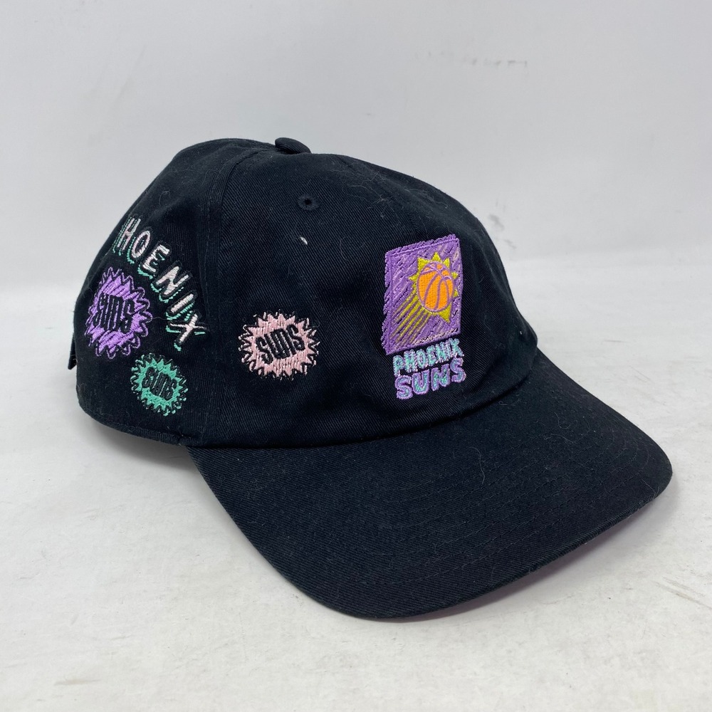 Mitchell & Ness Phoenix Suns Multi Logo Strapback Hat Black‎ NBA HWC Cap
